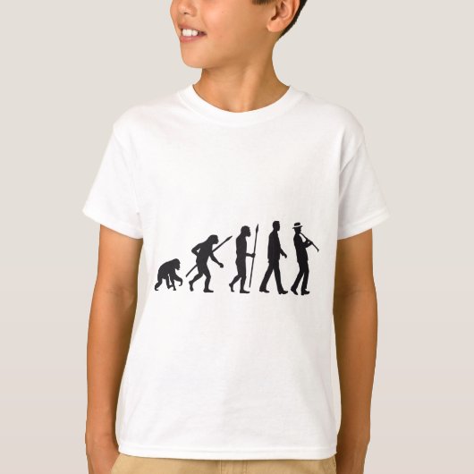 evolution of man clarinet player t-shirt (Voorkant)