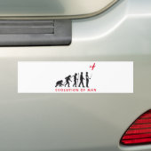evolution of man controling model airplane bumpersticker (Op auto)