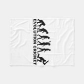 Evolution Of Man Cricket T-shirt Fleece Deken (Voorkant (Horizontaal))
