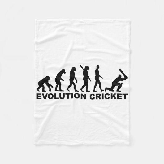 Evolution Of Man Cricket T-shirt Fleece Deken (Voorkant)