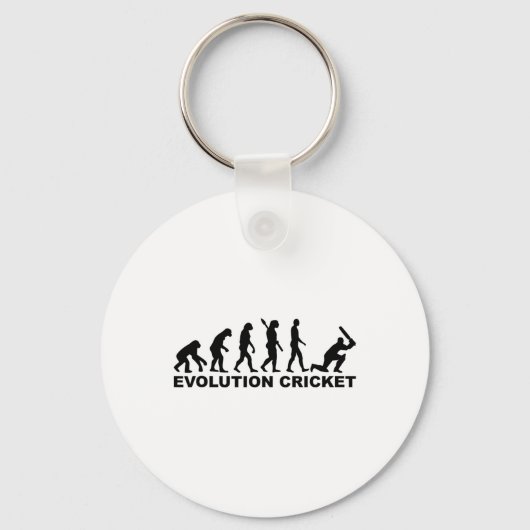 Evolution Of Man Cricket T-shirt Sleutelhanger (Voorkant)