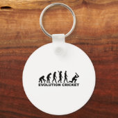 Evolution Of Man Cricket T-shirt Sleutelhanger (Voorkant)