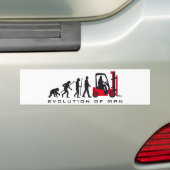 evolution of man forklift driver bumpersticker (Op auto)