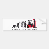 evolution of man forklift driver bumpersticker (Voorkant)