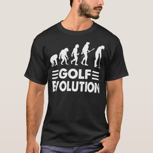 Evolution Of Man Golf For Men Women Humor T-shirt (Voorkant)
