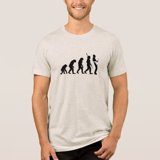 Evolution of Man Guitarist – Musician Gift Tri-Blend Shirt (Voorkant)