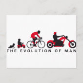 evolution of man motorcycle biker briefkaart (Voorkant)