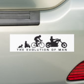 evolution of man motorcycle biker bumpersticker (Op auto)