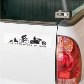 evolution of man motorcycle biker bumpersticker (Op Truck)