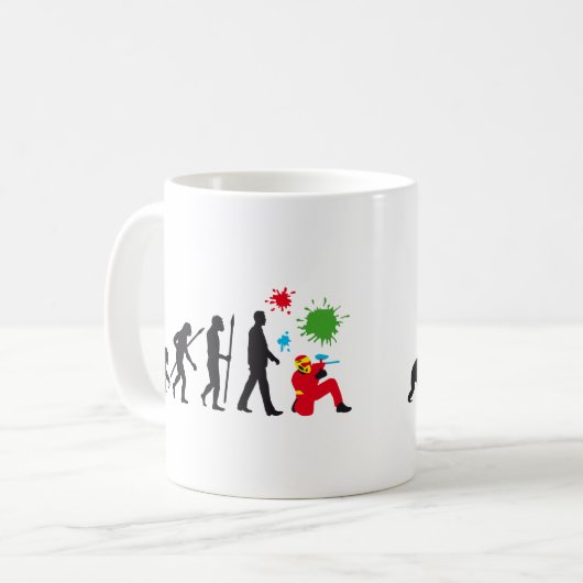 evolution of man paintball player koffiemok (Voorkant links)