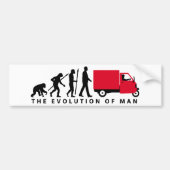Evolution of man Piaggio Ape mini transporter Bumpersticker (Voorkant)