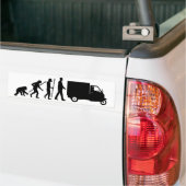 Evolution of man Piaggio Ape mini transporter Bumpersticker (Op Truck)