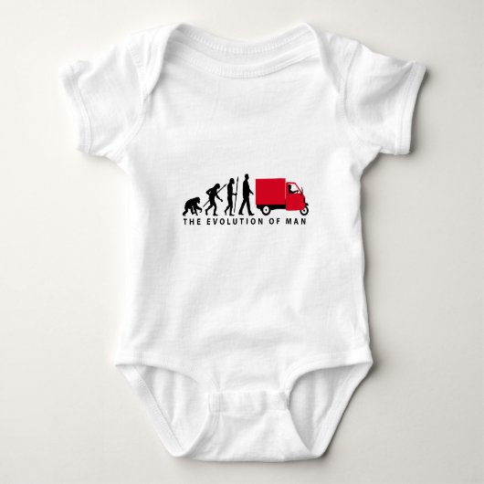 Evolution of man Piaggio Ape mini transporter Romper (Voorkant)