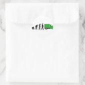 Evolution of man Piaggio Ape mini transporter Ronde Sticker (Tas)