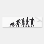 evolution of man zombie walking dead bumpersticker (Voorkant)