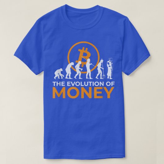 Evolution of Money Bitcoin to Mars T-Shirt (Design voorkant)