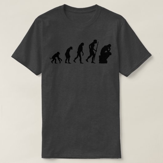 Evolution of the thinker philosophy philosopher 1 t-shirt (Design voorkant)