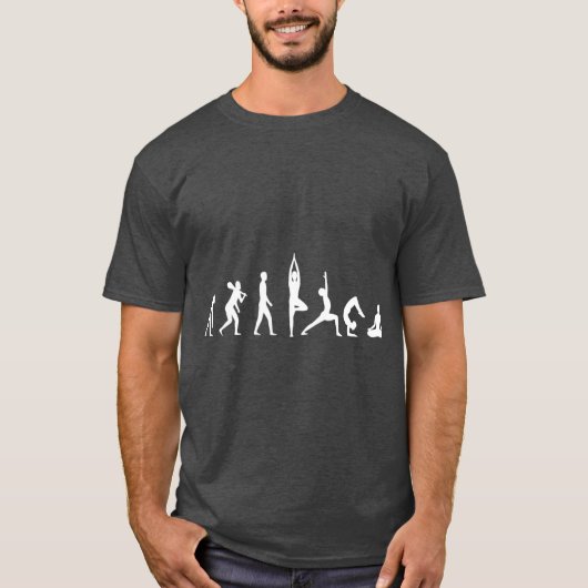 Evolution of Yoga Darwins theory of enlightenment  T-shirt (Voorkant)