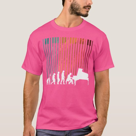 Evolution Piano Musicus Toetsenbord Orkest T-shirt (Voorkant)