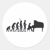 evolution piano ronde sticker (Voorkant)