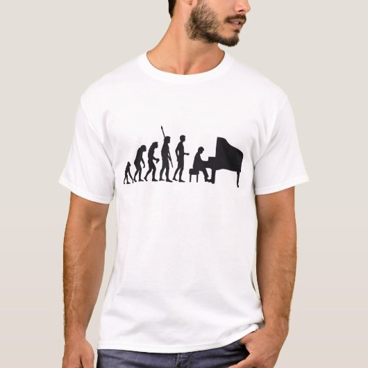evolution piano t-shirt (Voorkant)