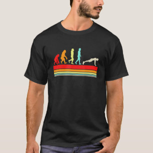 Evolution Push Ups Gym Fitness Workout Retro Vin T-shirt