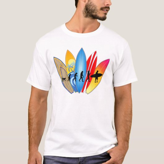 Evolution Retro Surfen T-shirt (Voorkant)