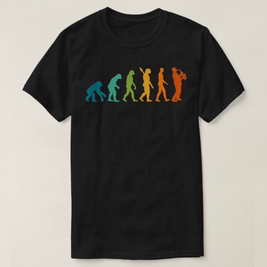 Evolution Saxofoon Speler 2 T-shirt (Design voorkant)