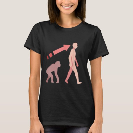 Evolution science human man ape monkey history nat t-shirt (Voorkant)