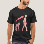 Evolution science human man ape monkey history nat t-shirt (Voorkant)