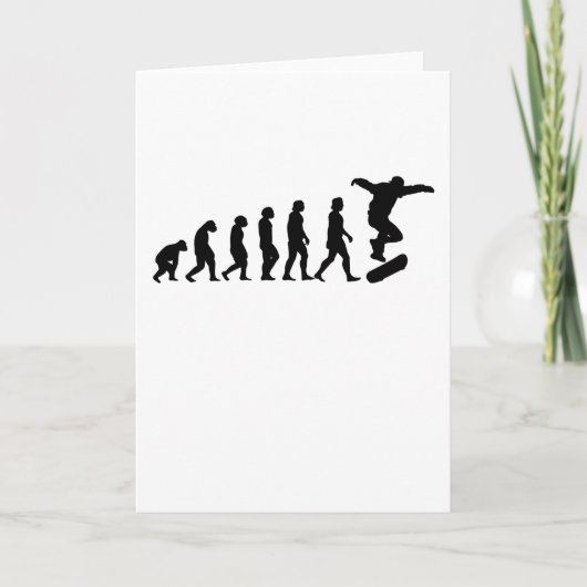 Evolution skateboarder skateboard Gift Kaart (Voorkant)