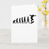 Evolution skateboarder skateboard Gift Kaart (Gele Bloem)