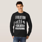 Evolution Skateboarding Skate Retro Streetwear  2 T-shirt (Voorkant volledig)