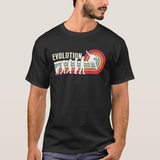 Evolution Skateboarding Skate Retro Streetwear  3 T-shirt (Voorkant)