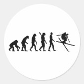 Evolution Ski Freestyle Ronde Sticker (Voorkant)