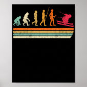 Evolution Ski Winter Sport Gift for Skiing Poster (Voorkant)