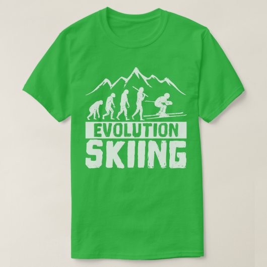 Evolution skiing t-shirt (Design voorkant)