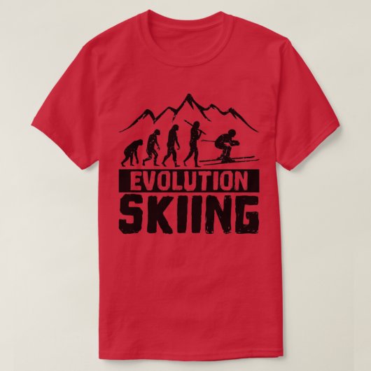 Evolution skiing t-shirt (Design voorkant)