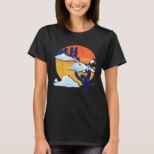 Evolution Skydiver Parachutespringen Skydiving Par T-shirt (Voorkant)