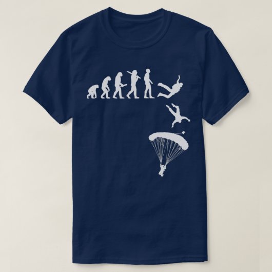 Evolution Skydiver Parachuting Essential Classic T T-shirt (Design voorkant)