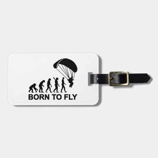 Evolution Skydiving, geboren om te vliegen Bagagelabel (Voorkant horizontaal)