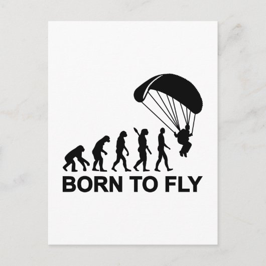 Evolution Skydiving, geboren om te vliegen Briefkaart (Voorkant)