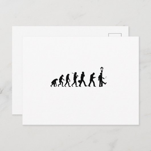 Evolution Smartphone - Funny Motive Briefkaart (Voorkant / Achterkant)