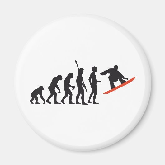 evolution snowboard magneet (Voorkant)