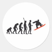 evolution snowboard ronde sticker (Voorkant)