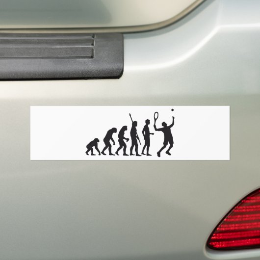 evolution tennis bumpersticker (Op auto)