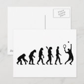 Evolution Tennis-speler Briefkaart (Voorkant / Achterkant)