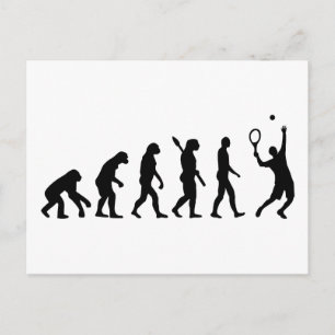 Evolution Tennis-speler Briefkaart