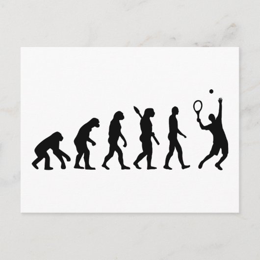 Evolution Tennis-speler Briefkaart (Voorkant)