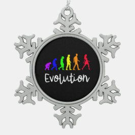 Evolution Tin Sneeuwvlok Ornament